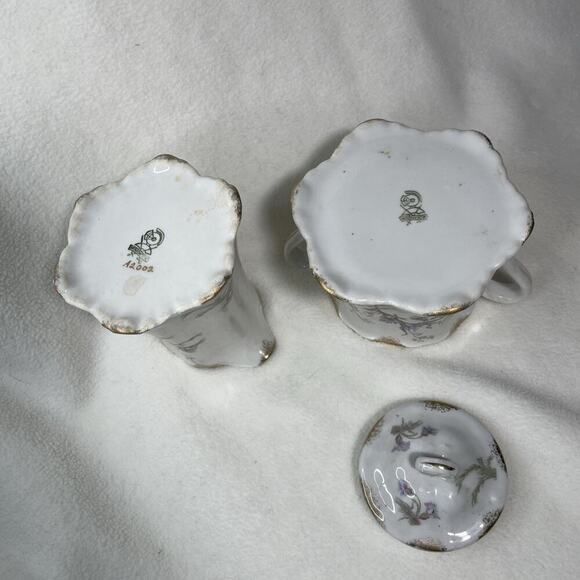 Vintage WARWICK Apple Blossom Sugar And Creamer Set - Picture 4 of 4